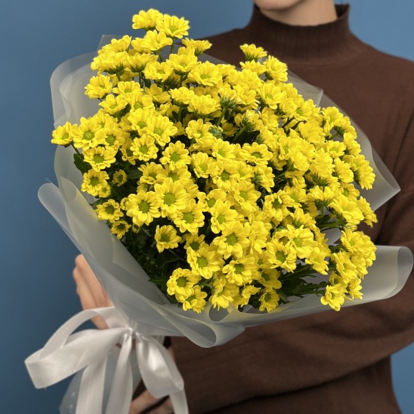 7 желтых хризантем Сантини