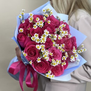 Букет дня с розами Сказка