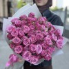 15 кустовых пионовидных роз Пурпл Куин 60 см