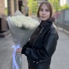 25 белых роз Проуд 60 см