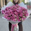 25 кустовых пионовидных роз Пурпл Куин 60 см