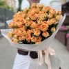 25 кустовых пионовидных роз Оранж Трендсеттер 50 см