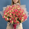 51 зелено-розовая роза Глоу 40 см