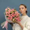 15 кустовых пионовидных роз Фенси Блоссом 50 см