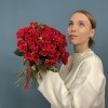 Кустовая красная роза Рубикон 80 см