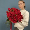 Кустовая красная роза Рубикон 80 см