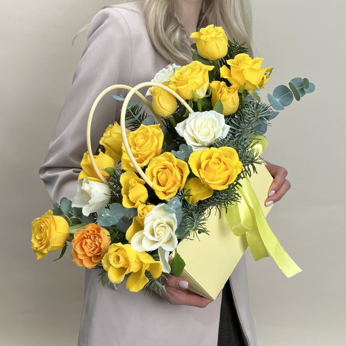 Букет дня в коробке Свежесть