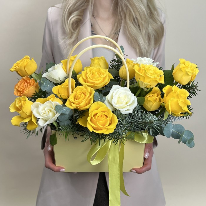 Букет дня в коробке Свежесть