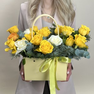 Букет дня в коробке Свежесть