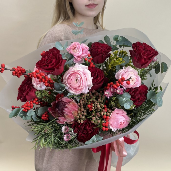 Букет дня Бордовое настроение