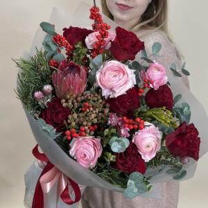Букет дня Бордовое настроение