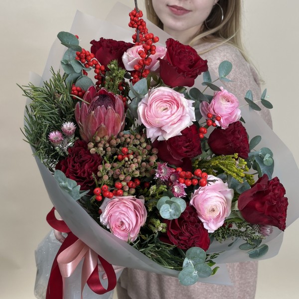 Букет дня Бордовое настроение