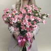 Гвоздика кустовая белая с красной каймой