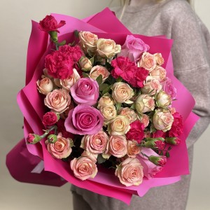 Букет дня с розами Летний день