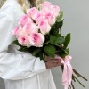 11 розовых роз Мандала 60 см