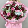 9 роз мандала с малиновой альстромерией