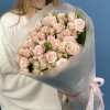 15 кремово-розовых роз Шелби 40 см