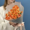 5 кустовых пионовидных роз Оранж Трендсеттер 40 см