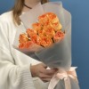5 кустовых пионовидных роз Оранж Трендсеттер 40 см