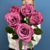 5 сиреневых роз Дип Перпл 60 см