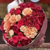 Авторский Букет с пионами и розами