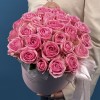 25 розовых роз Шугар Лав в коробке