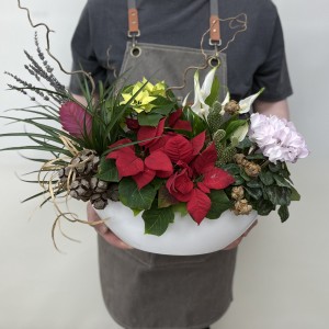 Букет дня в кашпо Романтика сада