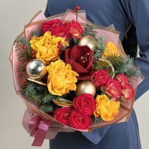 Букет дня с розами Звездная ночь