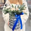 Новогодняя композиция с голубым ангелом