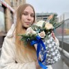 Новогодняя композиция с голубым ангелом