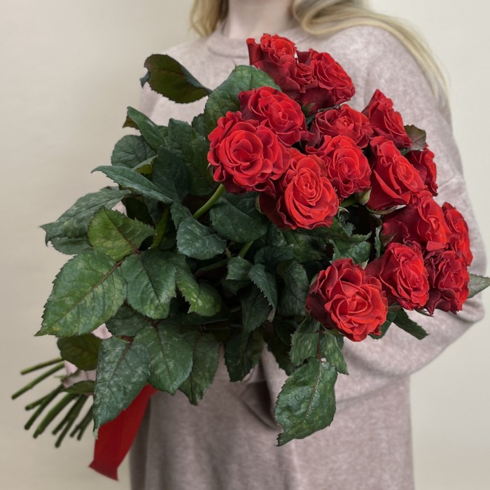 15 красных роз Эль Торо 60 см