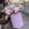7 розовых ранункулюсов в коробке