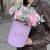 7 розовых ранункулюсов в коробке