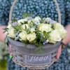 Нежная корзина цветов на день рождения