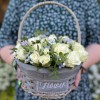Нежная корзина цветов на день рождения