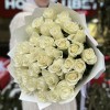 35 длинных белых роз 70 см