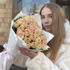 35 нежно-розовых роз Топ-Гир 50 см