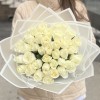 35 белых роз 40 см