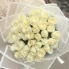 35 белых роз 40 см
