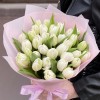 35 пионовидных белых тюльпанов в упаковке