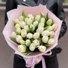 35 пионовидных белых тюльпанов в упаковке
