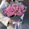35 пионовидных розовых тюльпанов Флеш Поинт