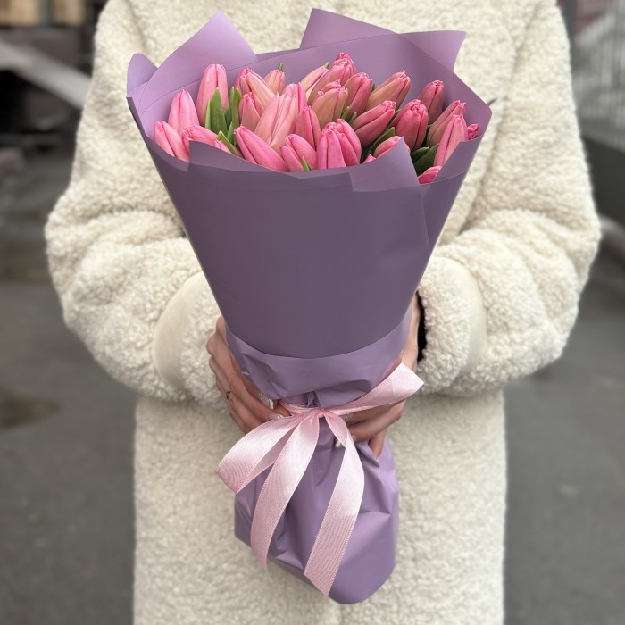 35 тюльпанов Трезор в упаковке