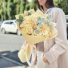 3 персиковые гортензии  эвкалиптом