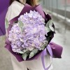 3 лавандовые гортензии с эвкалиптом