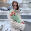 3 розовые кустовые розы Одилия
