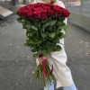 45 красных роз 80 см на юбилей