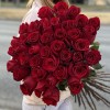 45 красных роз Эксплорер 80 см