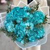 5 голубых гортензий с эвкалиптом