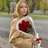 5 красных роз Эвер Ред 60 см